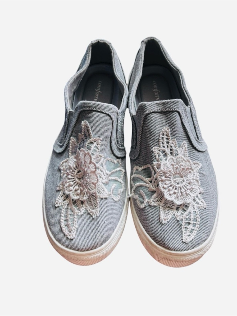 Comfortview Grey Skyla Slip On Sneaker. Size 11WW. Unworn.